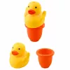 LEAN TOYS Badespielzeug-Set Ente Seifenspender Becher Blau