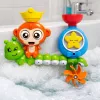 LEAN TOYS Wasserbadspielzeug Affe Raupe Becher Saugnäpfe