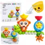 LEAN TOYS Wasserbadspielzeug Affe Raupe Becher Saugnäpfe