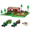 LEAN TOYS Bauernhof-Set mit Bauernhaus, Traktoren und Tieren, 102 Teile