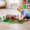 LEAN TOYS Bauernhof-Set mit Bauernhaus, Traktoren und Tieren, 102 Teile