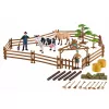 LEAN TOYS Landwirtschaftsset Traktor mit Anhänger Tiere Bauern Bauernhof 45 Teile