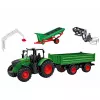 LEAN TOYS Landwirtschaftsset Traktor mit Anhänger Tiere Bauern Bauernhof 45 Teile