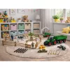 LEAN TOYS Landwirtschaftsset Traktor mit Anhänger Tiere Bauern Bauernhof 45 Teile