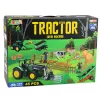 LEAN TOYS Landwirtschaftsset Traktor mit Anhänger Tiere Bauern Bauernhof 45 Teile