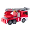 LEAN TOYS Feuerwehrfahrzeug mit Drehleiter, Wasserpumpe, Lichtern und Geräuschen