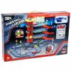 LEAN TOYS Parkhaus mit 4 Ebenen, Aufzug, Hubschrauber und Autos, 70 Teile