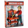 LEAN TOYS Kinder-Werkbank DIY-Tisch Werkzeugzubehör 70 cm