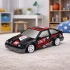 LEAN TOYS RC Coupe Remote Control Drift Car with Interchangeable Wheels Black 1:24