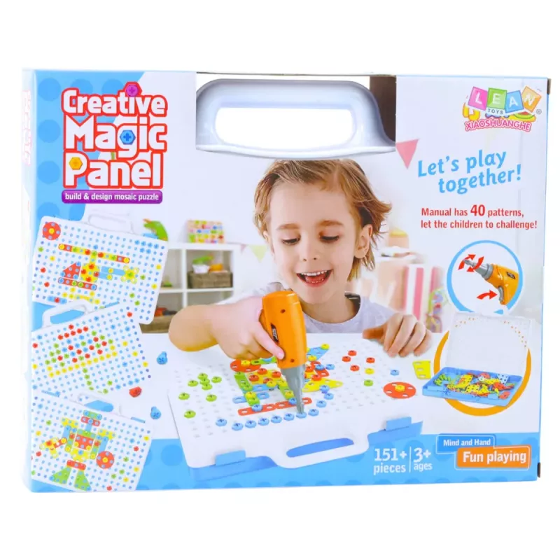 LEAN TOYS Pädagogisches Puzzle-Set mit Schraubendreher für Kinder, 151 Teile