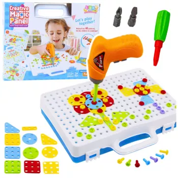 LEAN TOYS Pädagogisches Puzzle-Set mit Schraubendreher für Kinder, 151 Teile