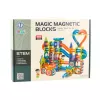 LEAN TOYS Set Magnetbausteine Kugelbahn Rutsche Bunt 188 Teile