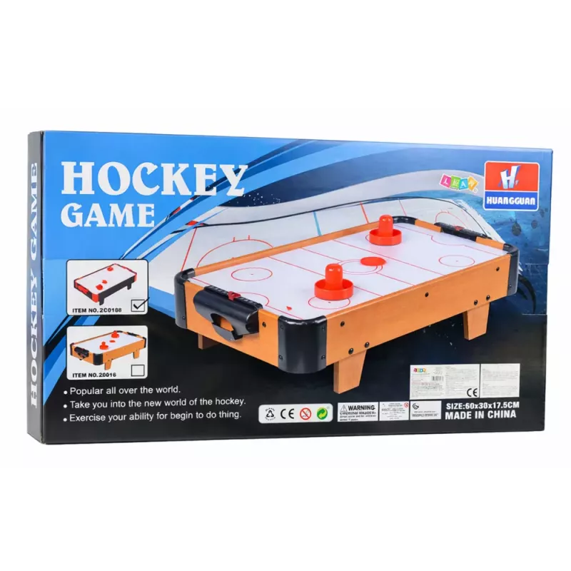 LEAN TOYS Mini Air Hockey Tisch Arcade-Spiel für Kinder Holz