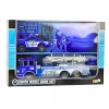 LEAN TOYS Großes Polizeiauto-Figuren-Helm-Set für Kinder Blau