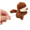 LEAN TOYS Plüschotter mit Wackelschwanz und Quietschgeräuschen Schlüsselanhänger 12,5 cm