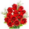 LEAN TOYS Bausteine Blumenstrauß Rote Rosen Schleierkraut 952 Teile