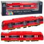 LEAN TOYS Metro Train City Express mit Türen, Licht und Sound, Rot
