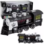 LEAN TOYS Classic Locomotive Hindernissensor Rauch Licht Sound Schwarz