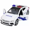 LEAN TOYS Polizeiauto mit Türen zum Öffnen, motorisiertem Licht und Sound, Weiß