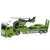 LEAN TOYS Militär-Set Militär-LKW Abschleppwagen Auto Hubschrauber Licht Sound