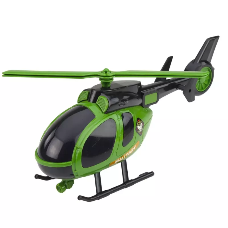 LEAN TOYS Militär-Set Militär-LKW Abschleppwagen Auto Hubschrauber Licht Sound