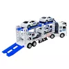 LEAN TOYS Polizei-LKW Abschleppwagen Transport Polizeiautos mit Licht und Sound