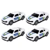 LEAN TOYS Polizei-LKW Abschleppwagen Transport Polizeiautos mit Licht und Sound