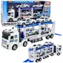 LEAN TOYS Polizei-LKW Abschleppwagen Transport Polizeiautos mit Licht und Sound