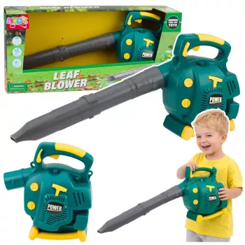 LEAN TOYS Garten-Laubbläser für Kinder, bläst Geräusche, Grün