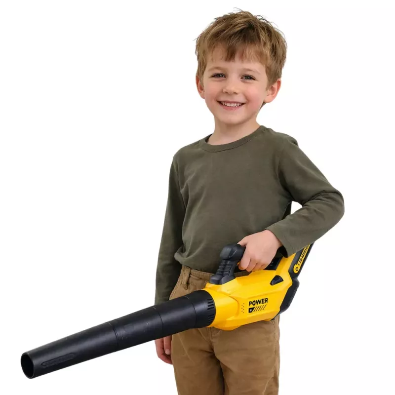 LEAN TOYS Spielzeug-Laubbläser für Kinder mit Geräuschen - Gelb