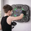 LEAN TOYS Interaktives Musik-Boxtraining-Schild mit LED-Leuchten, 3 Stufen, Schwarz