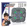 LEAN TOYS Interaktives Musik-Boxtraining-Schild mit LED-Leuchten, 3 Stufen, Schwarz