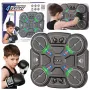 LEAN TOYS Interaktives Musik-Boxtraining-Schild mit LED-Leuchten, 3 Stufen, Schwarz