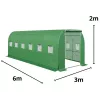 LEAN Folientunnel Garten Gemüsegewächshaus PRO Gestell 25MM 6x3x2M 18M²