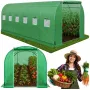 LEAN Folientunnel Garten Gemüsegewächshaus PRO Gestell 25MM 6x3x2M 18M²