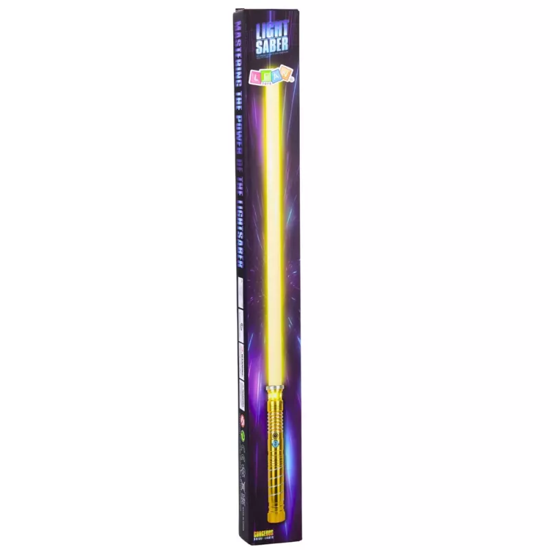 LEAN TOYS LED Laser Lightsaber mit Sound, Metallgriff, 75 cm