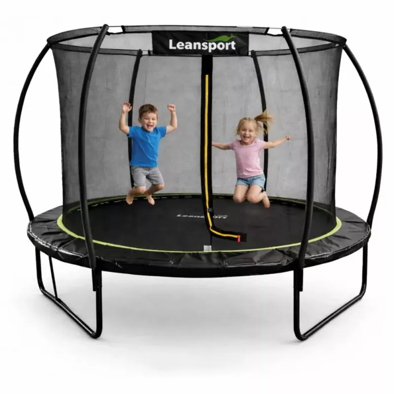 LEAN SPORT LEAN Gartentrampolin mit Innennetz Schwarz und Grün 183CM 6FT