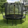 LEAN SPORT LEAN Gartentrampolin mit Innennetz Schwarz und Grün 183CM 6FT