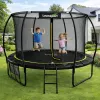 LEAN SPORT LEAN Gartentrampolin mit Innennetz Schwarz und Grün 183CM 6FT