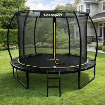LEAN SPORT LEAN Gartentrampolin mit Innennetz Schwarz und Grün 252CM 8FT