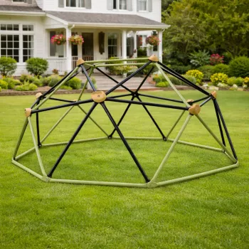 LEAN SPORT Kletterkuppel für Kinder-Gartenspielplatz 182x86 cm 6FT Blau/Gelb