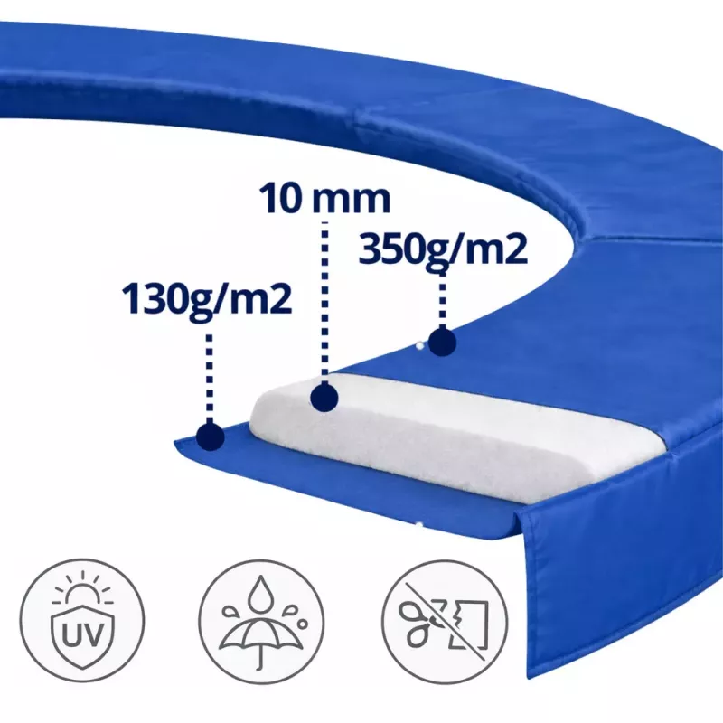Lean Spring Pad für Trampolin Blau 244-252 cm 8 ft