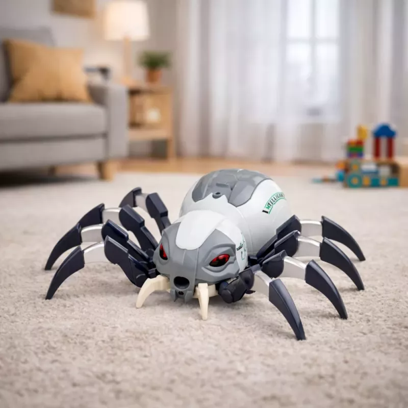 LEAN TOYS RC-Fernsteuerung Spinnenroboter mit Raucheffekt, Lichtern, Geräuschen
