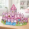 LEAN TOYS Magnetbausteine mit Figuren, Malfarben und Karten zum Malen, Pink, 142 Teile