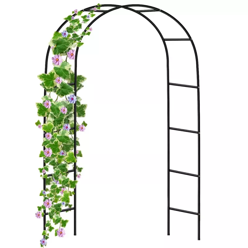 LEAN Metall-Gartenpergola für Pflanzen, Kletterhilfe, Bogen 240x140 cm