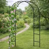 LEAN Metall-Gartenpergola für Pflanzen, Kletterhilfe, Bogen 240x140 cm