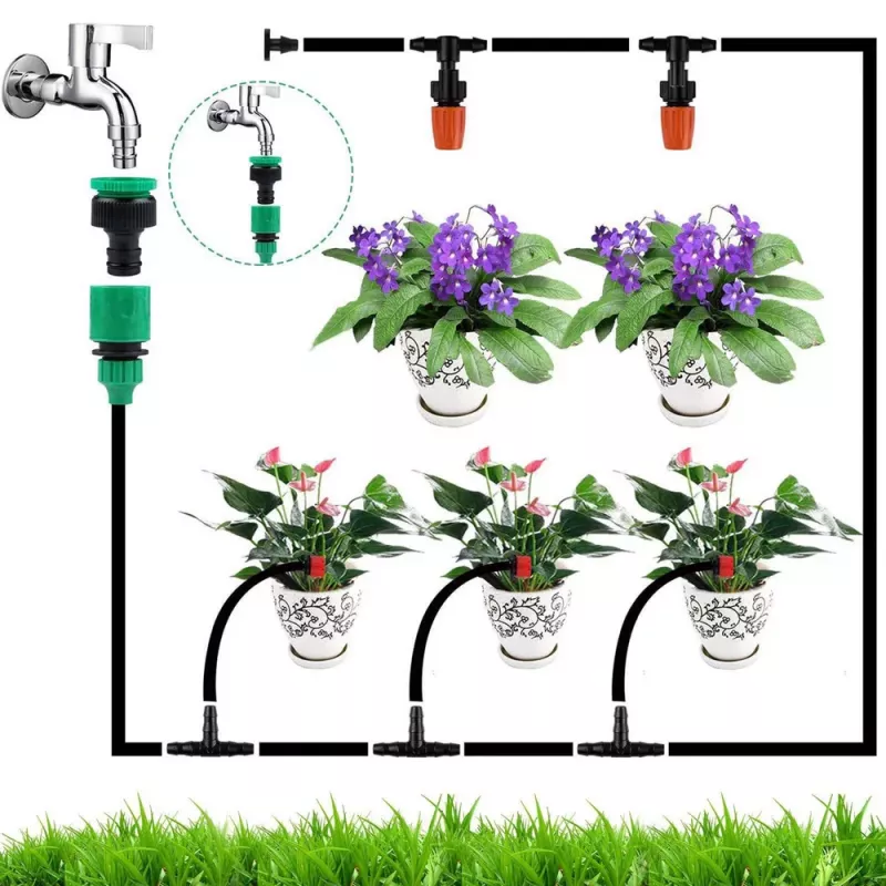 LEAN Automatisches Garten-Bewässerungssystem Set 55M+15M 386-teilig
