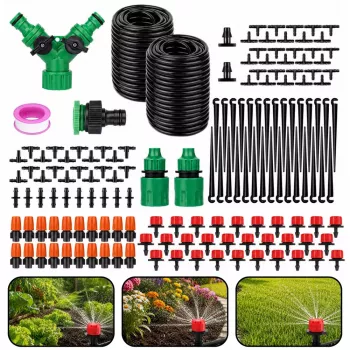 LEAN Automatisches Garten-Bewässerungssystem Set 55M+15M 386-teilig