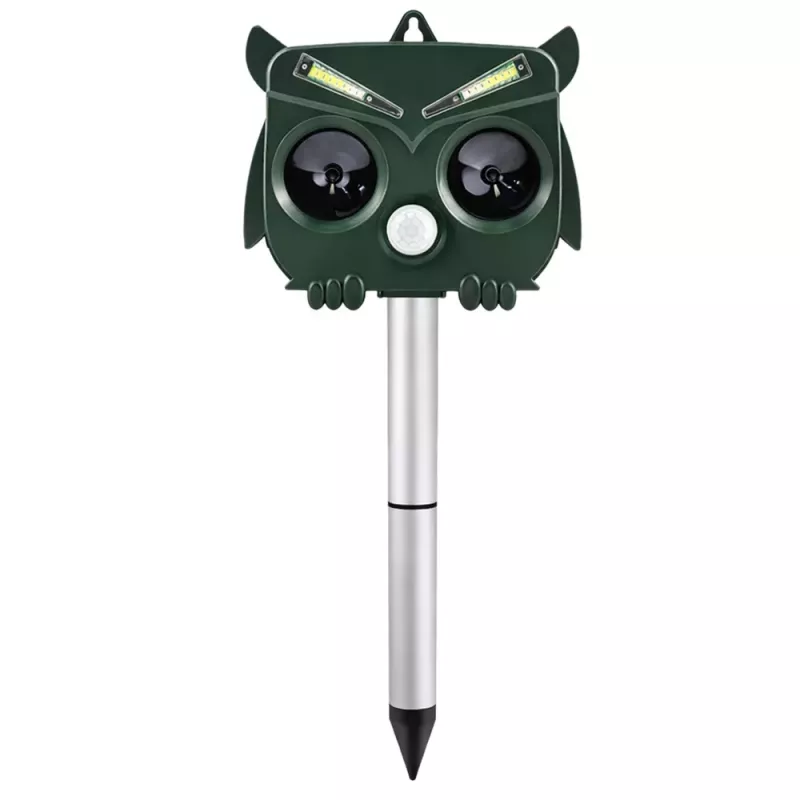 LEAN Solar Owl Tiervertreiber mit Bewegungssensor, Ultraschall und LEDs