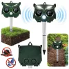 LEAN Solar Owl Tiervertreiber mit Bewegungssensor, Ultraschall und LEDs